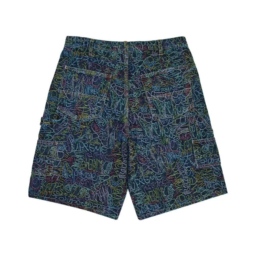 Bermuda Supreme Handwriting Double Knee Denim Indigo SS25 foto 1