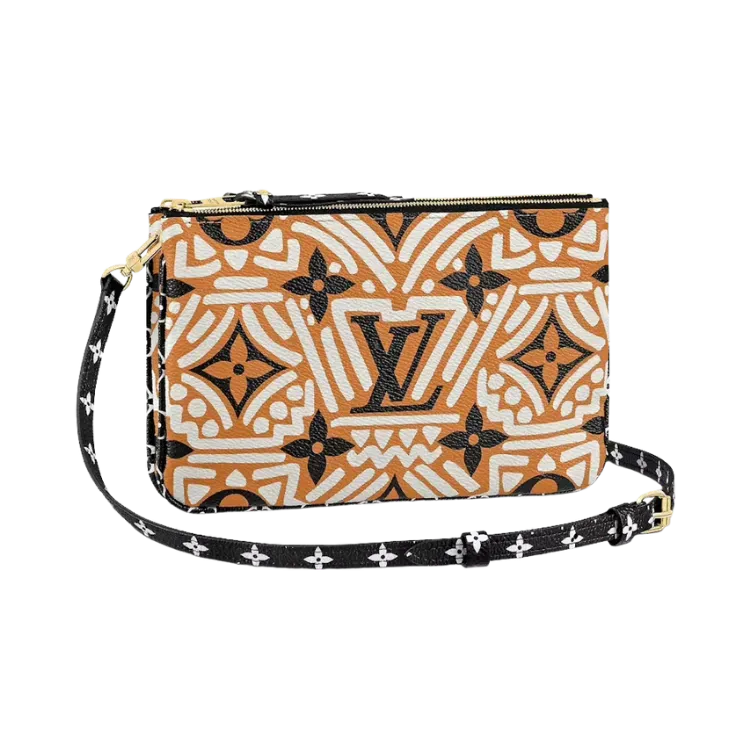 Bolsa Louis Vuitton Crafty Double Zip Pochette Caramel Cream