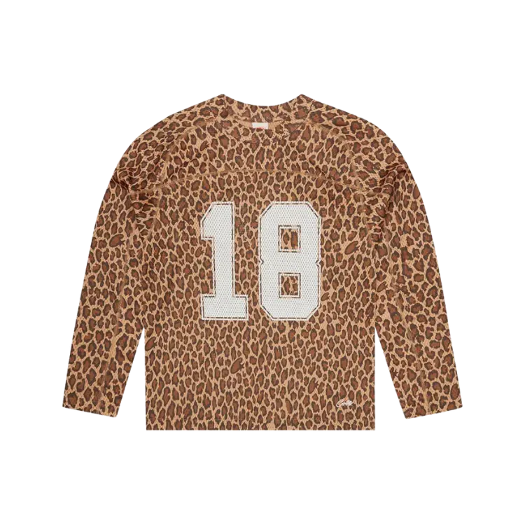 Camiseta Corteiz HMP Mesh Panel Jersey Long Sleeve Leopard