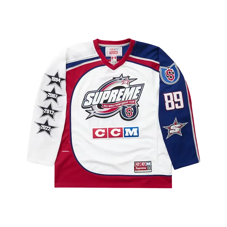 Camiseta Supreme CCM All Stars Hockey Jersey White FW22