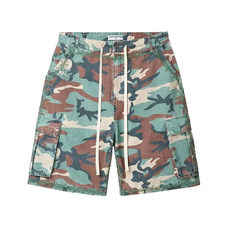 Bermuda Vale Lives Forever Wire Camo Jorts Green