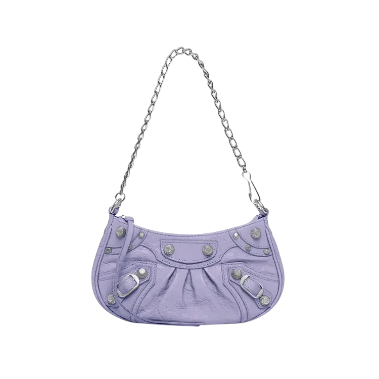 Bolsa Balenciaga Le Cagole Mini Purse With Chain Light Purple
