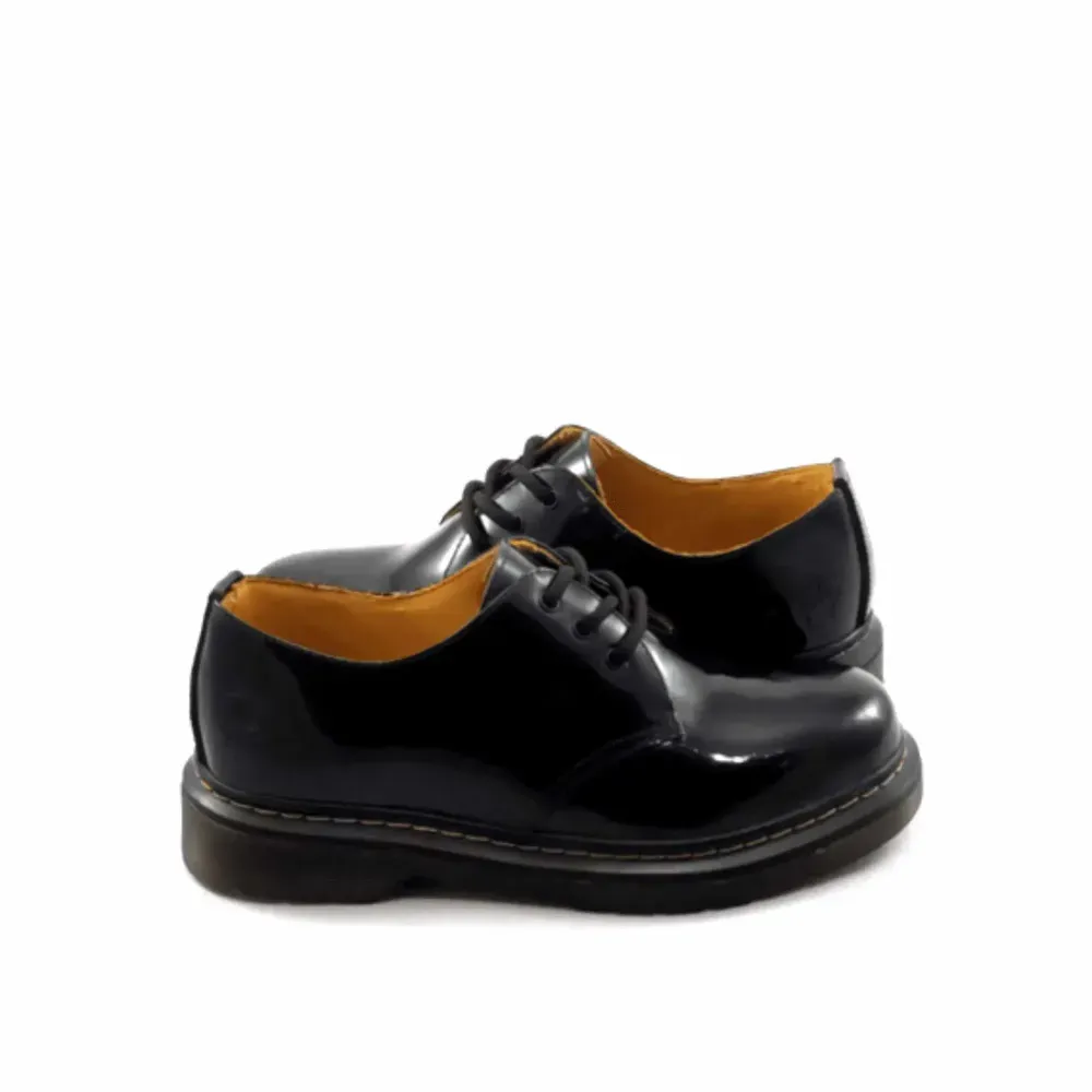 Sapato Slum Brand Street Oxford Black Orange foto 3