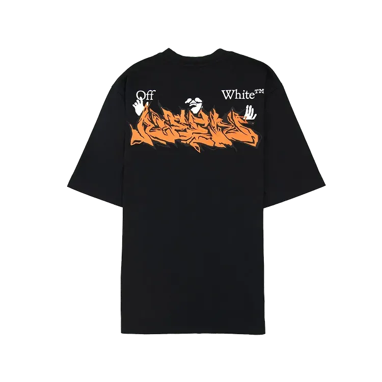 Camiseta Off-White OW Logo Skate Orange Black