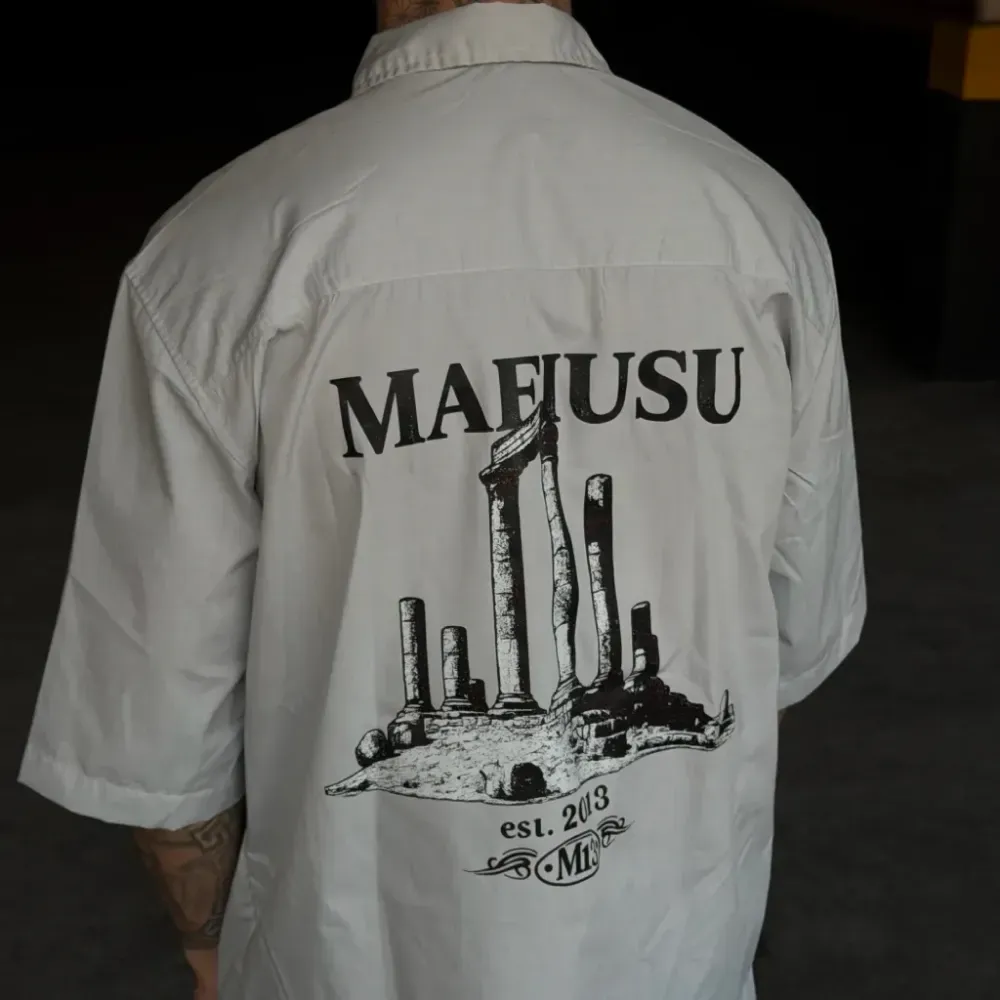 Camisa MAFIUSU Boxy Oversized Roma White foto 2