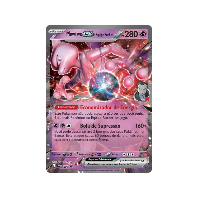 Mewtwo ex da Equipe Rocket (205) Escarlate e Violeta Promos Pokémon TCG
