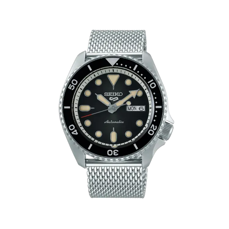 Relógio Seiko 5 Sports Suits Black Silver 42,5mm