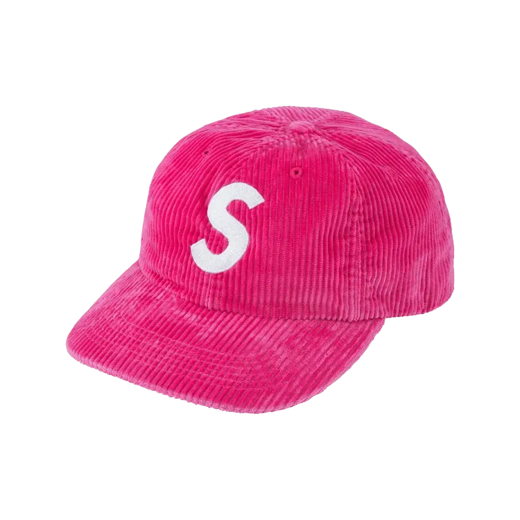 Boné Supreme S Logo Corduory 6-Panel Magenta FW26-W10