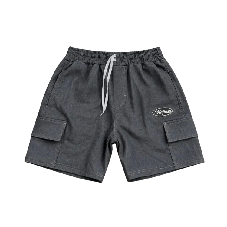 Shorts MAFIUSU Cargo Jeans Beisebol Grey