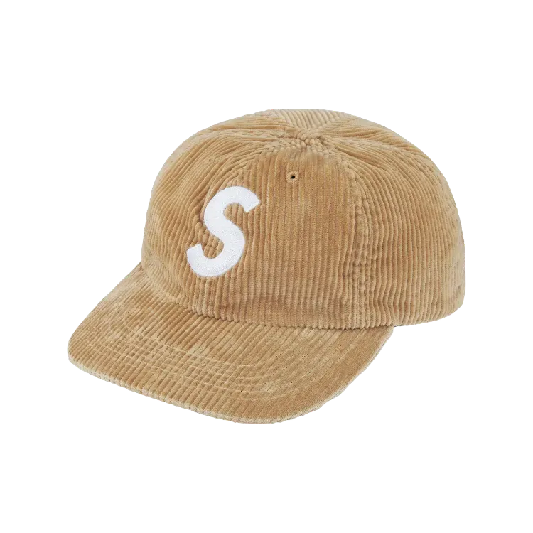 Boné Supreme S Logo Corduory 6-Panel Khaki FW26-W10