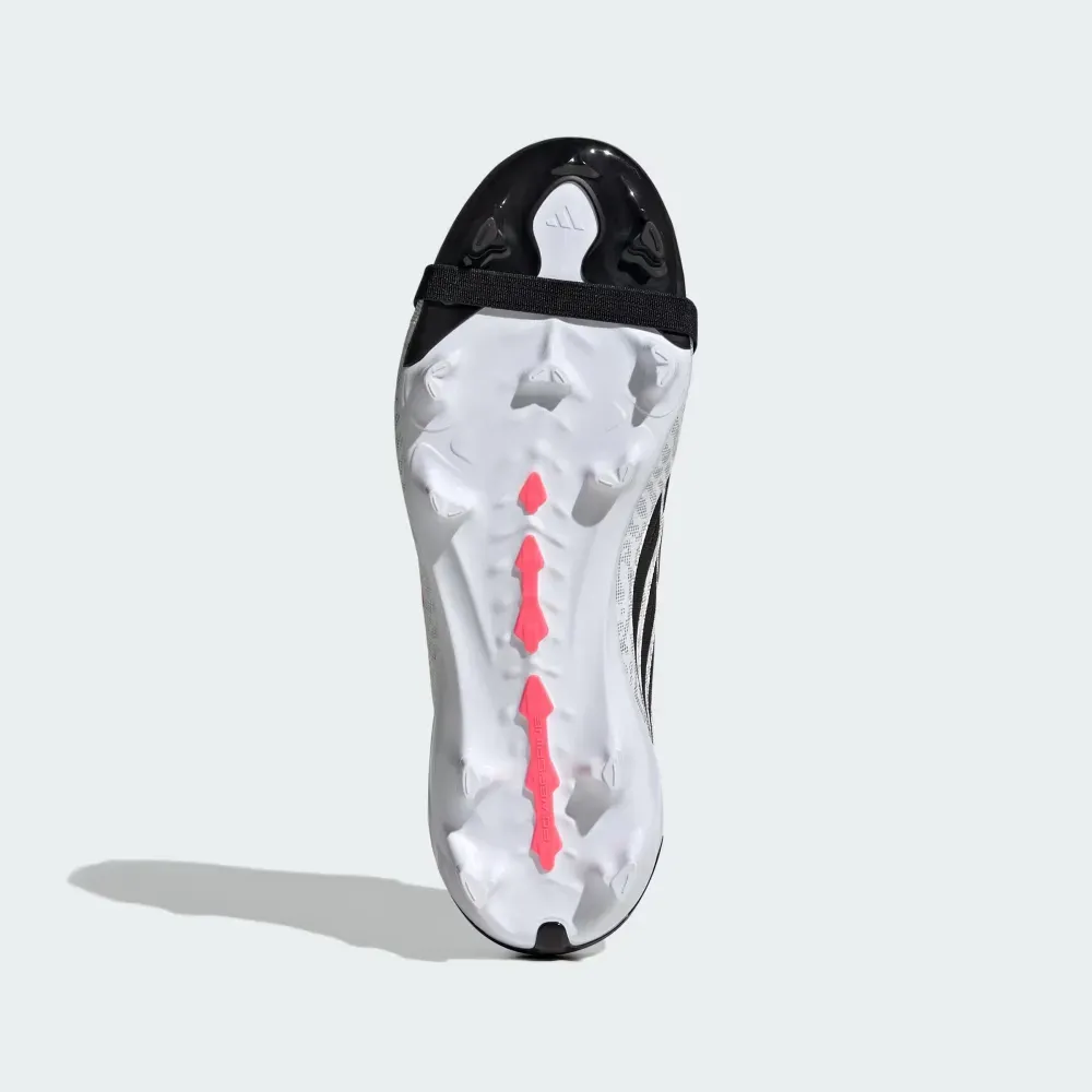 Chuteira adidas Predator League Fold-Over Tongue FG White Pink Infantil foto 5