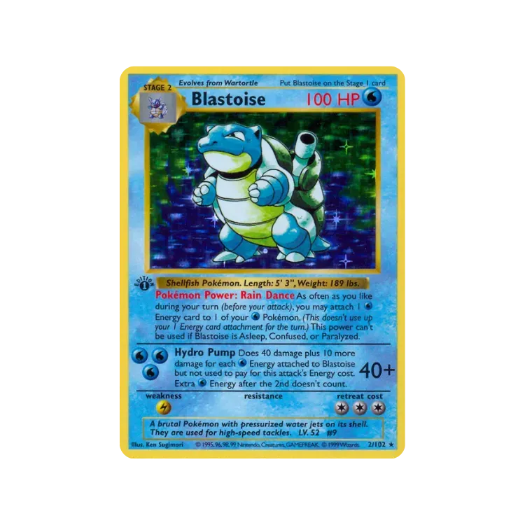 Blastoise (2/102) Base Set Pokémon TCG