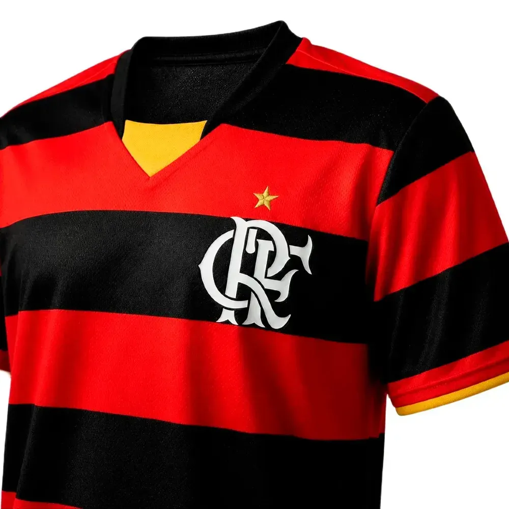 Camiseta Betel Sport CR Flamengo Retrô 2008 Red Black foto 2