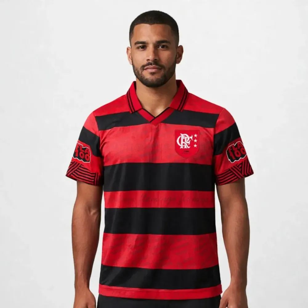 Camisa Betel Sport CR Flamengo Retrô 1996 Red Black foto 2