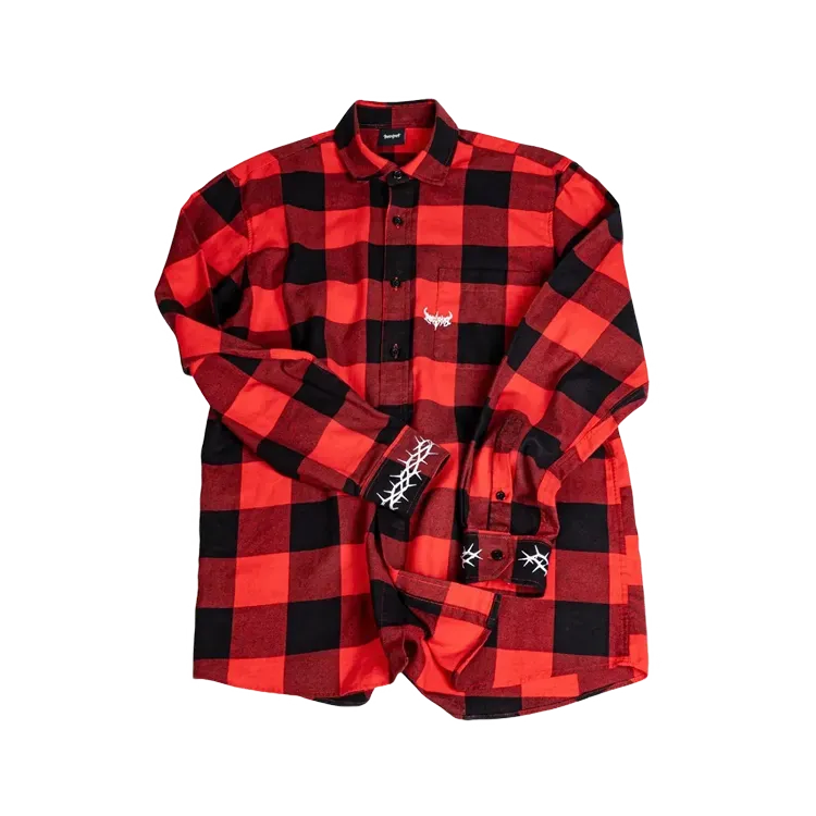 Camisa Recurva Thorns Flannel Red