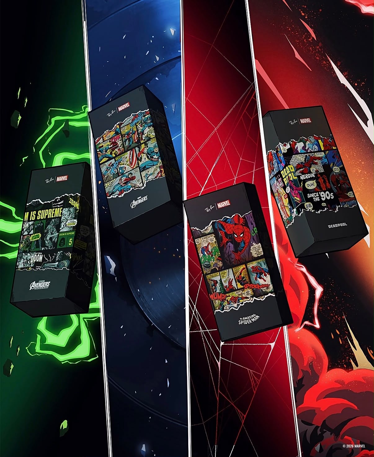 Ray-Ban e Marvel revelam o design oficial da coleção "Beyond Human. Beyond Iconic"