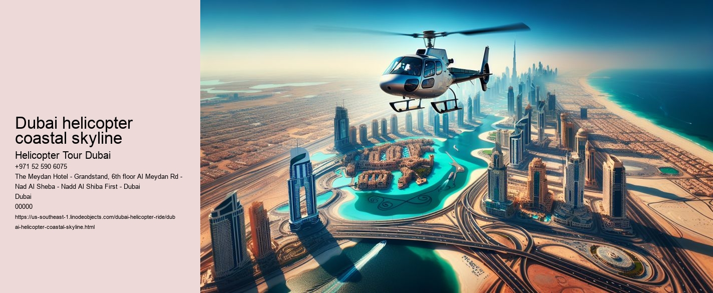 Dubai helicopter coastal skyline