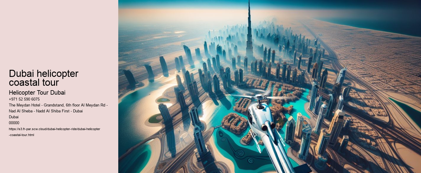 Dubai helicopter coastal tour