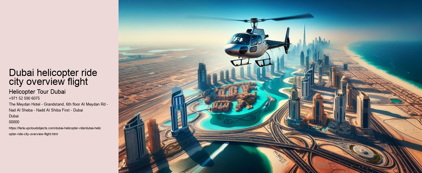 Dubai helicopter ride city overview flight