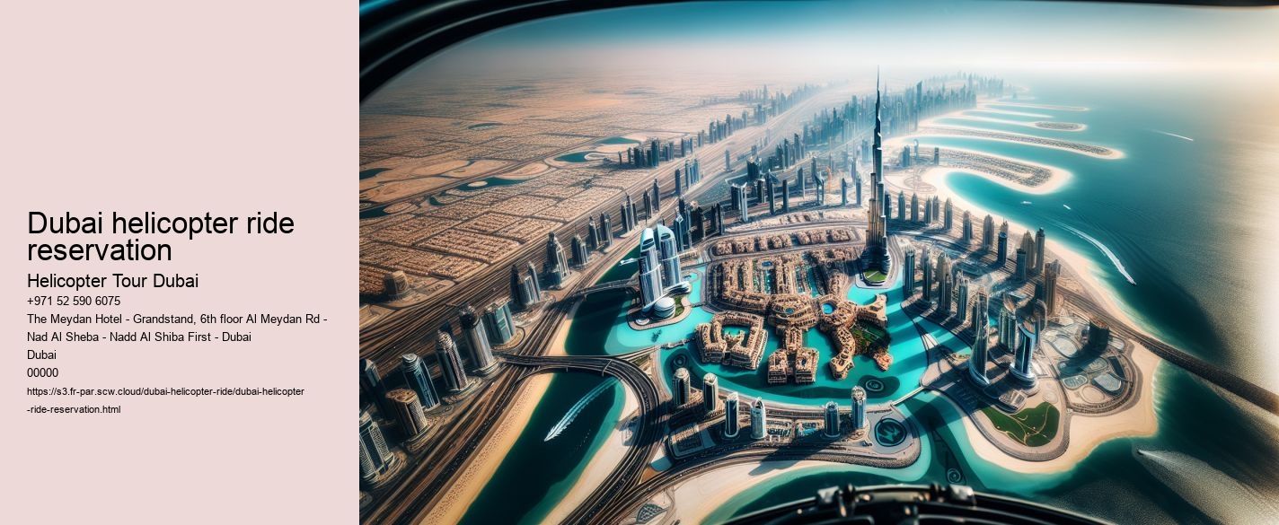 Dubai helicopter ride reservation