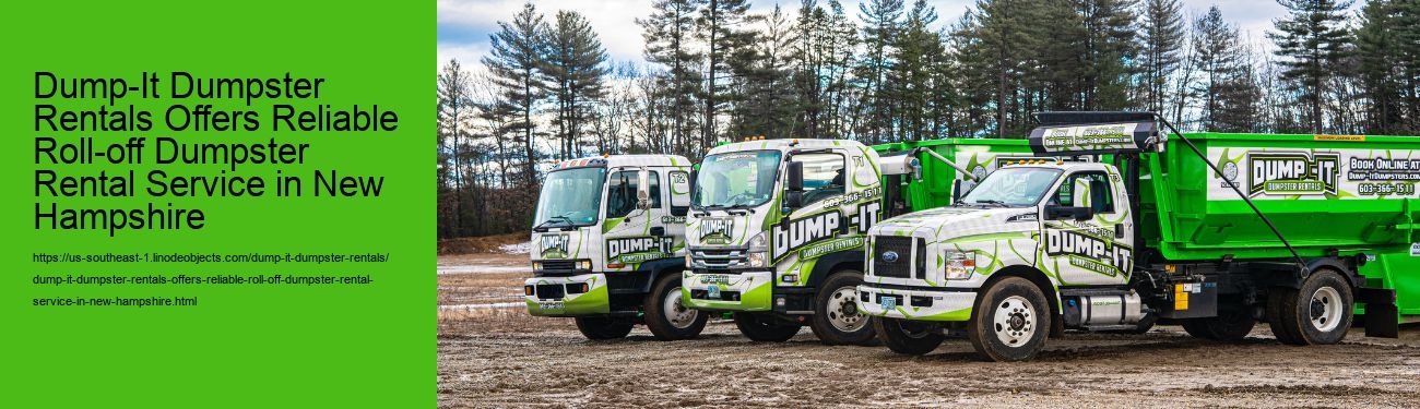 Dump It Dumpster Rentals Offers Roll-off Dumpster Rental in New Hampshire for Home Projects