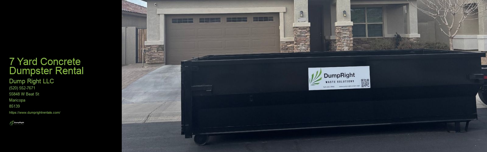 7 Yard Concrete Dumpster Rental