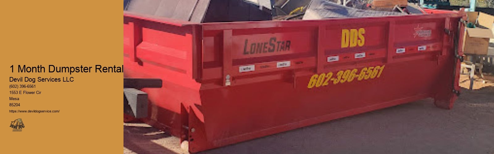 1 Month Dumpster Rental