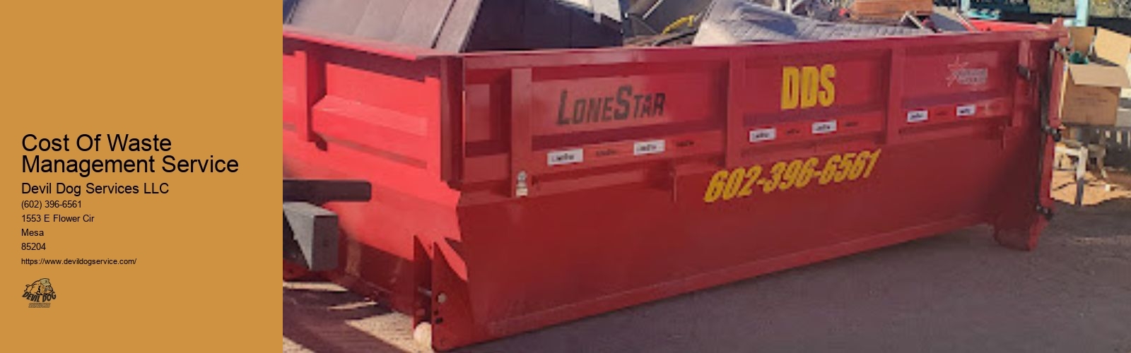 Cost Of Waste Management Service
