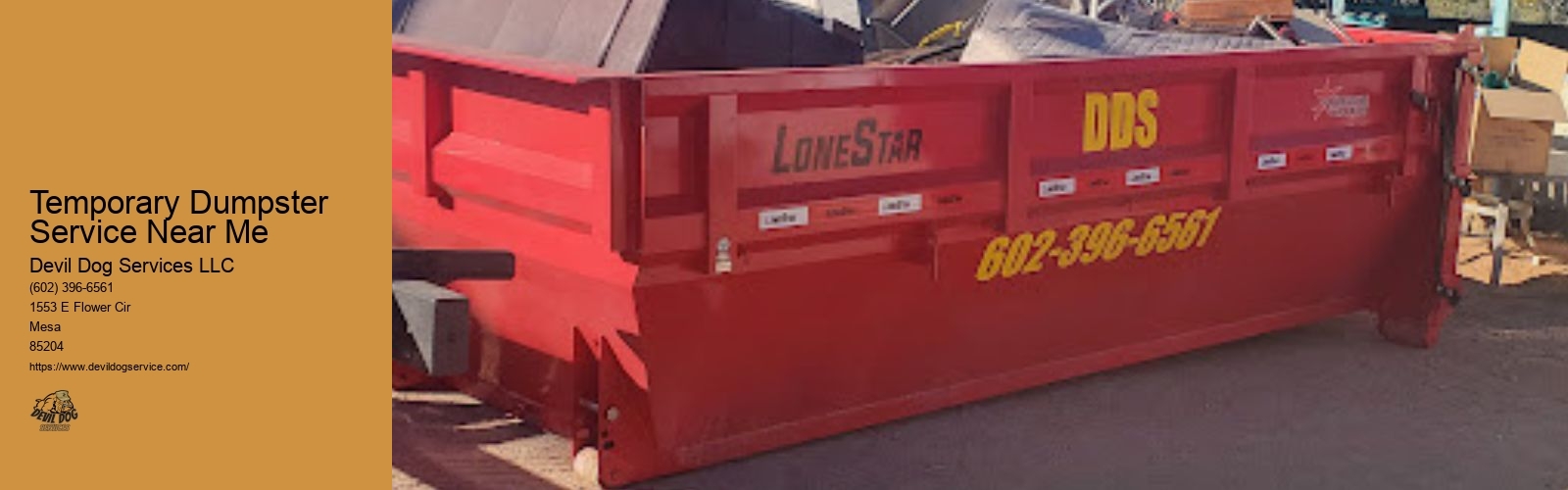 Temporary Dumpster Service Near Me