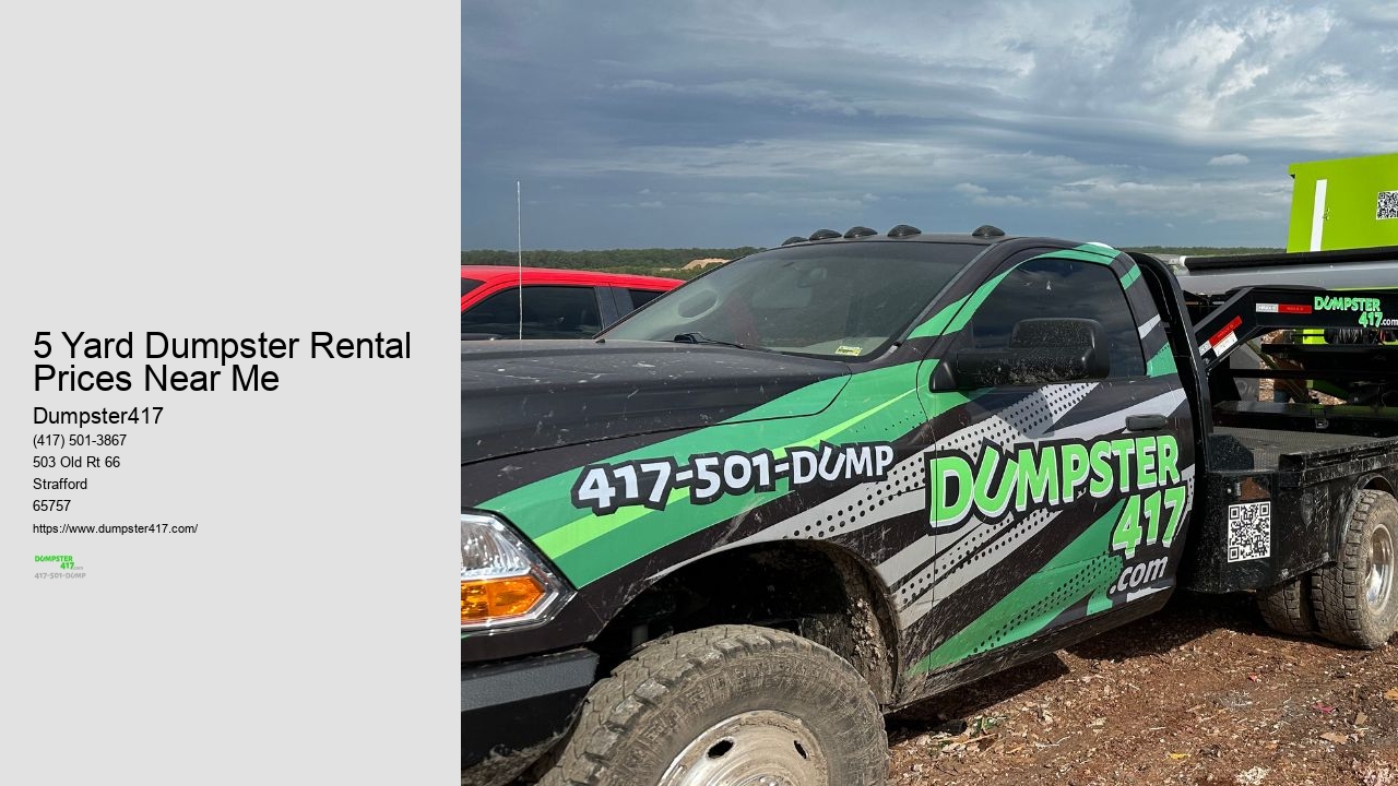 5 Yard Dumpster Rental Prices Near Me