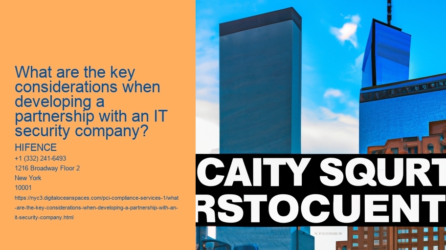 What are the key considerations when developing a partnership with an IT security company?