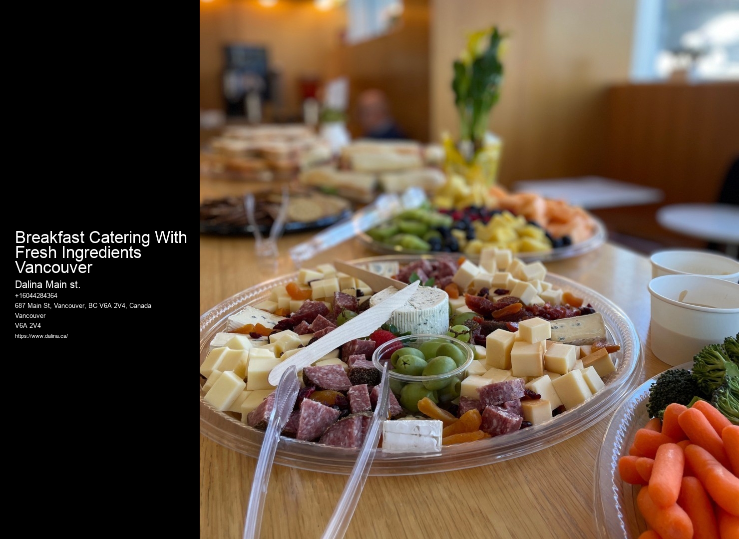 Custom Catering Breakfast Catering With Fresh Ingredients Vancouver