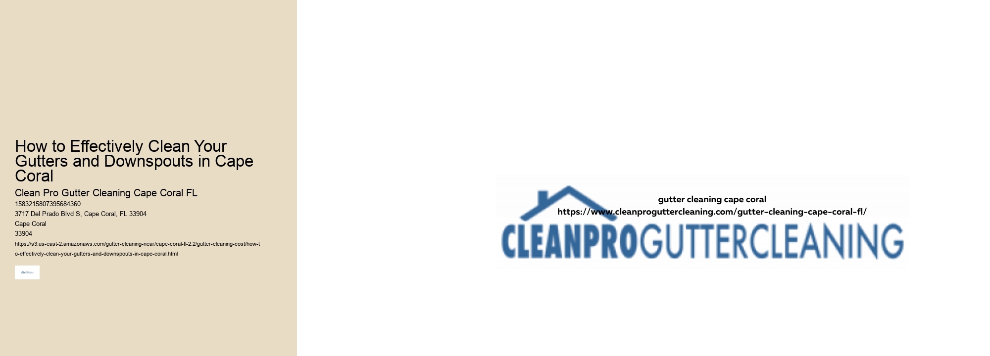 How to Effectively Clean Your Gutters and Downspouts in Cape Coral 