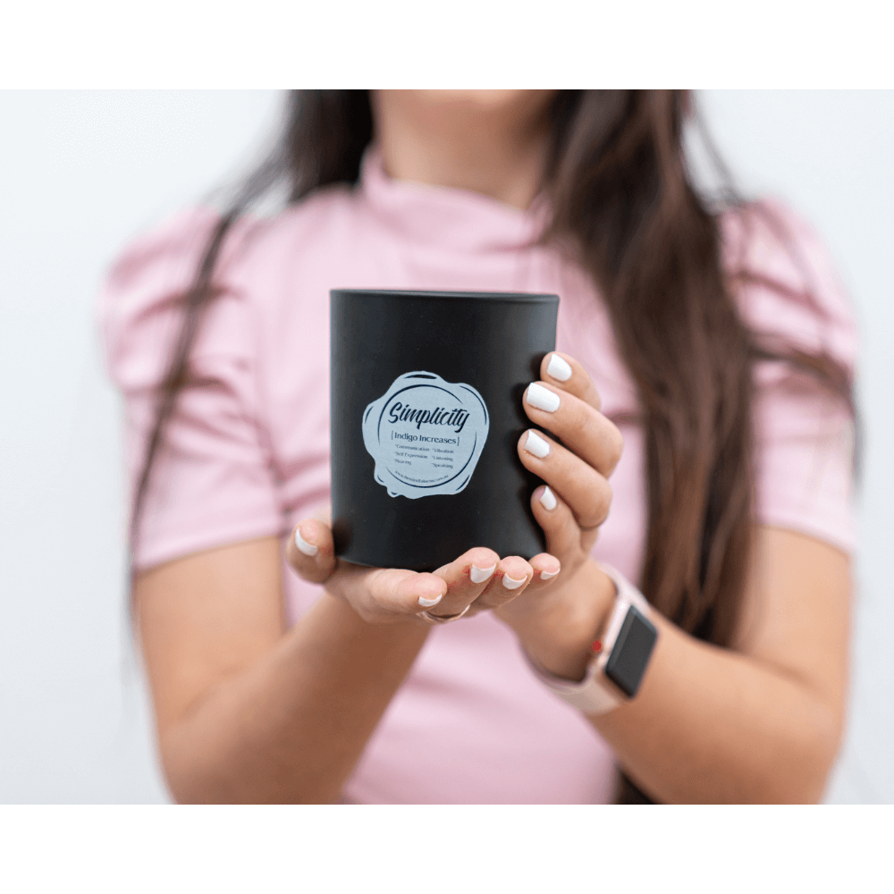 soy candles with crystals
