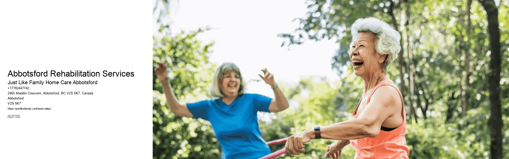 Specialized Home Care Services Abbotsford Rehabilitation Services