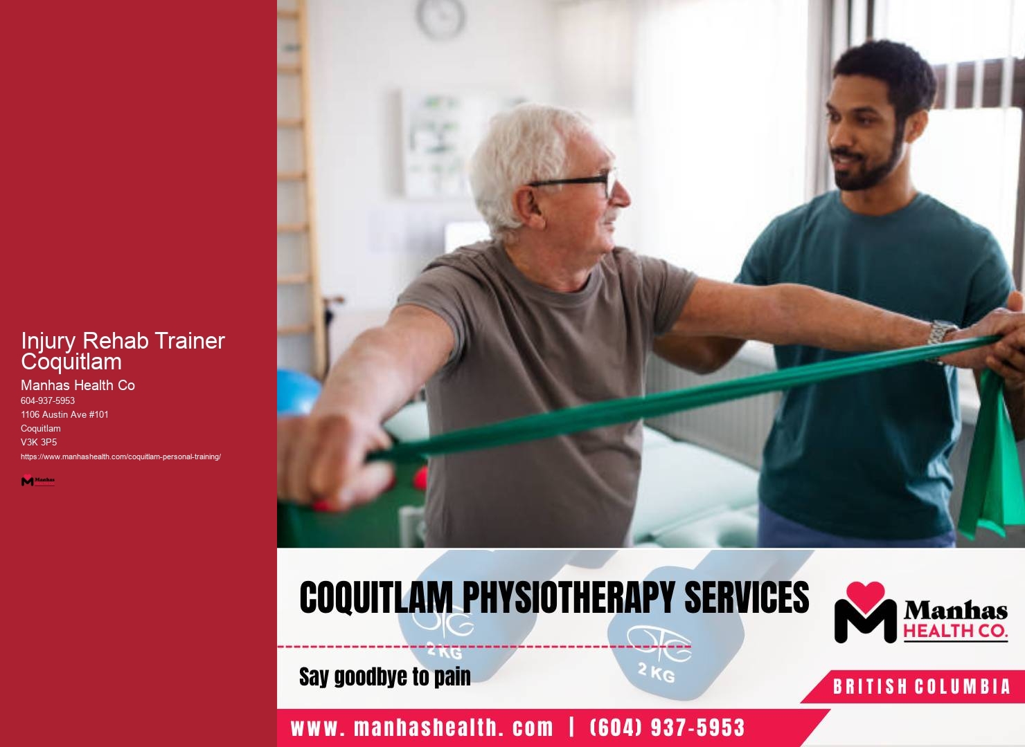 Personal Trainer for Seniors Injury Rehab Trainer Coquitlam