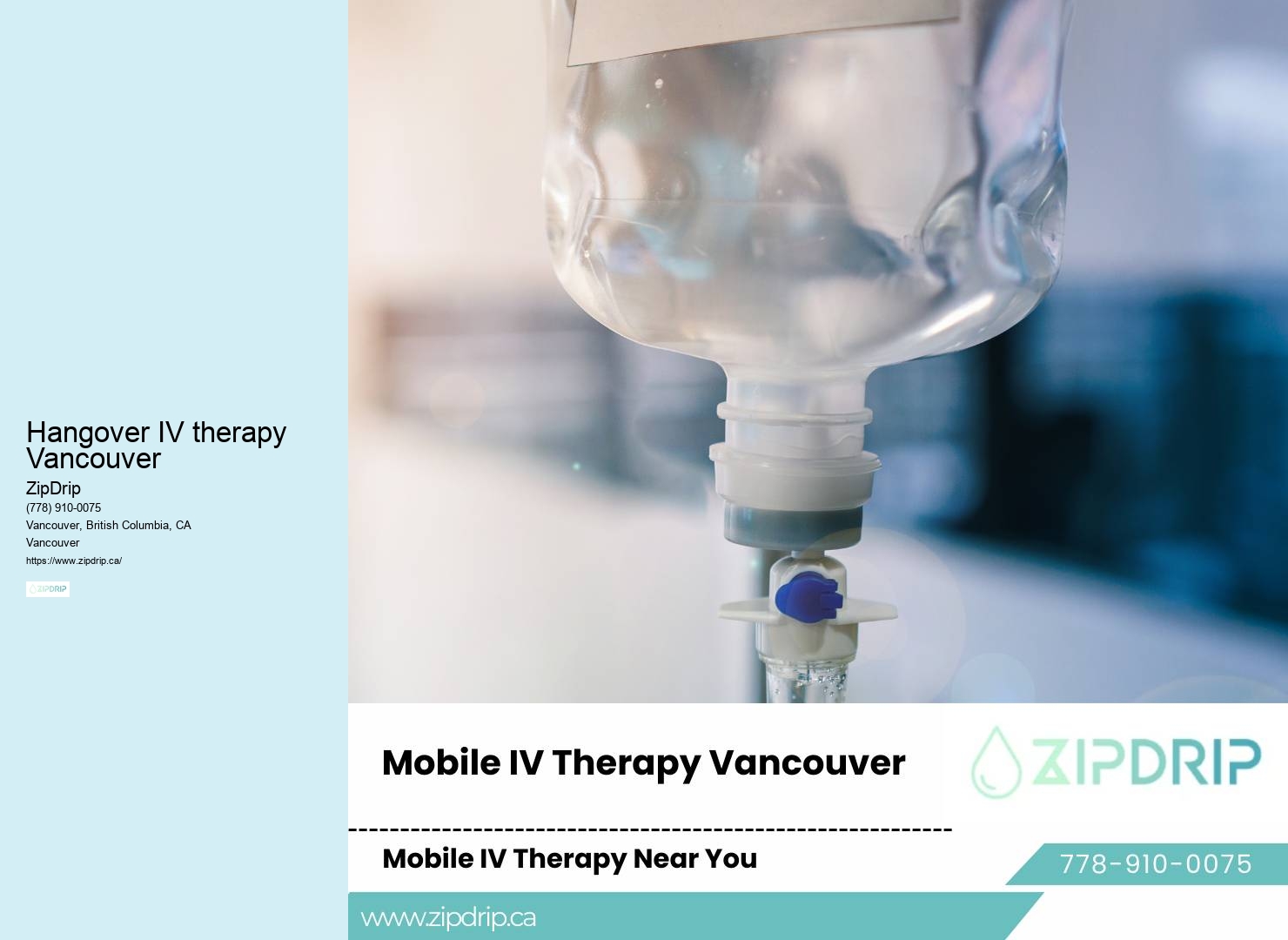 Hangover IV therapy Vancouver IV hydration infusion services
