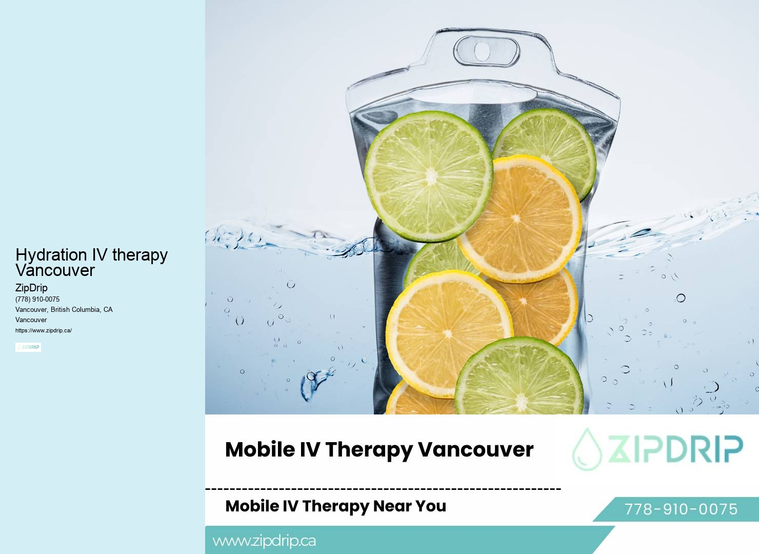 Hydration IV therapy Vancouver at-home IV infusion therapy