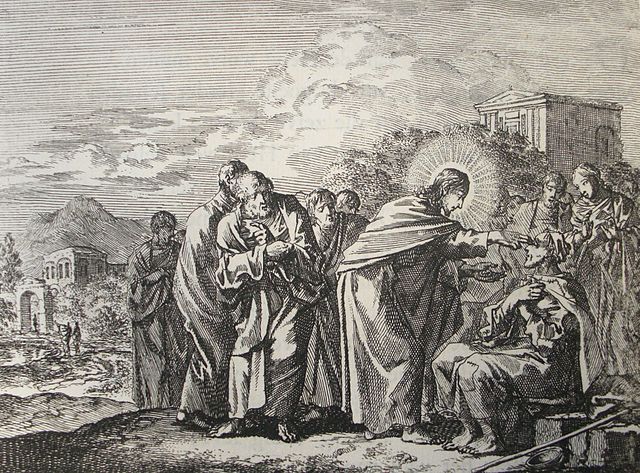 640px Jan Luyken's Jesus 14. Healing of a Man Born Blind. Phillip Medhurst Collection
