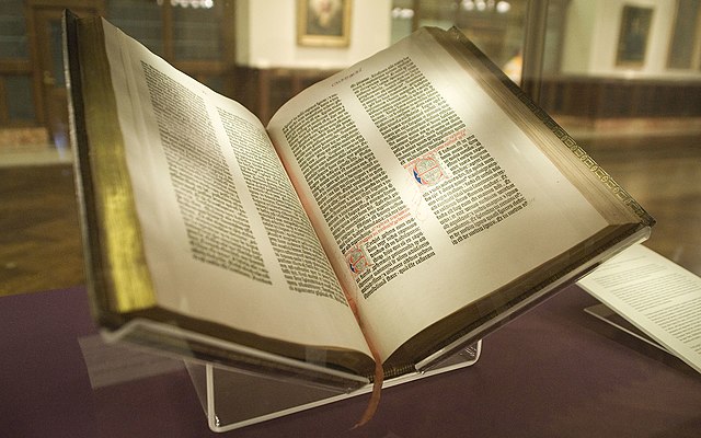 Gutenberg Bible, Lenox Copy, New York Public Library, 2009. Pic 01