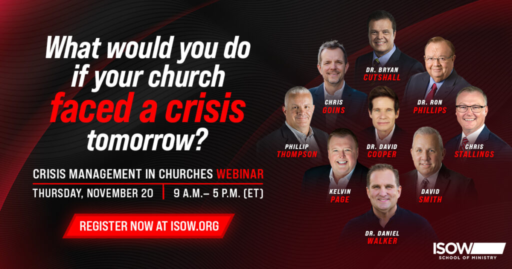 Crisis Management in Churches – Pre-Sale