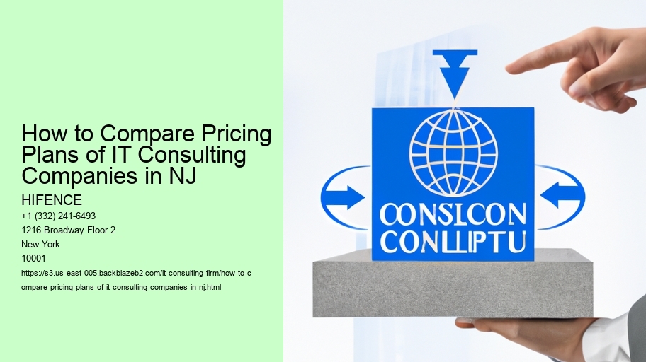 How to Compare Pricing Plans of IT Consulting Companies in NJ