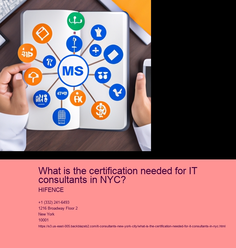 What is the certification needed for IT consultants in NYC?