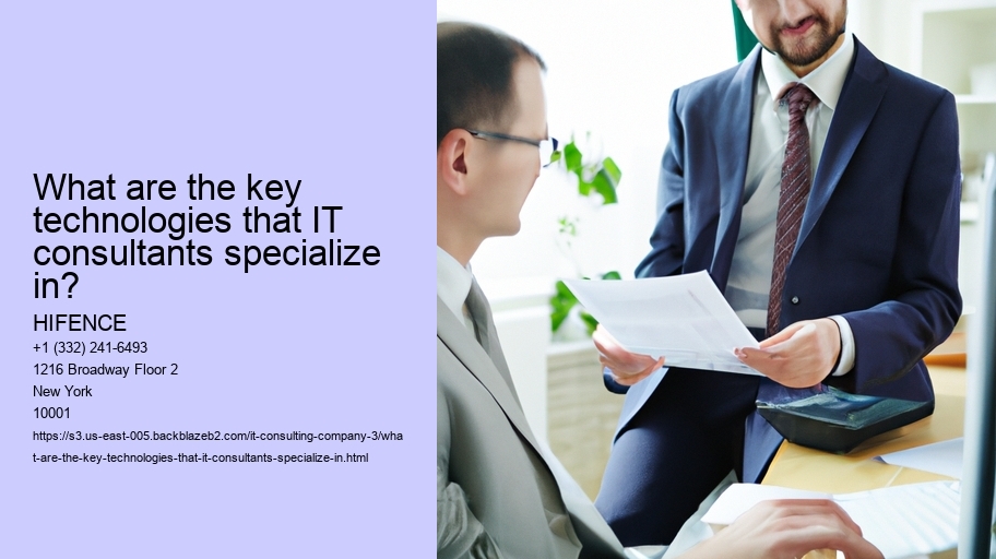 What are the key technologies that IT consultants specialize in?