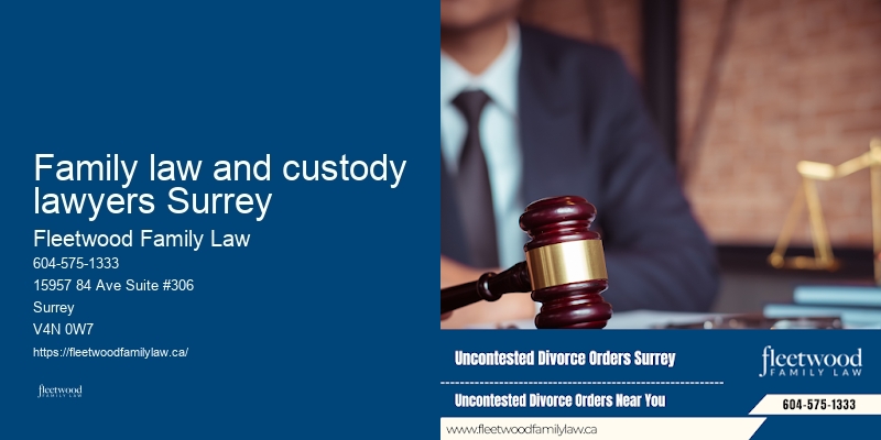 Family law and custody lawyers Surrey