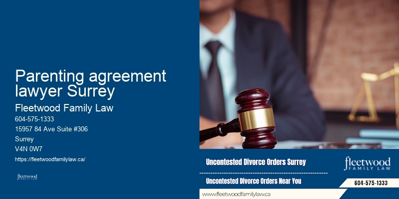 Parenting agreement lawyer Surrey