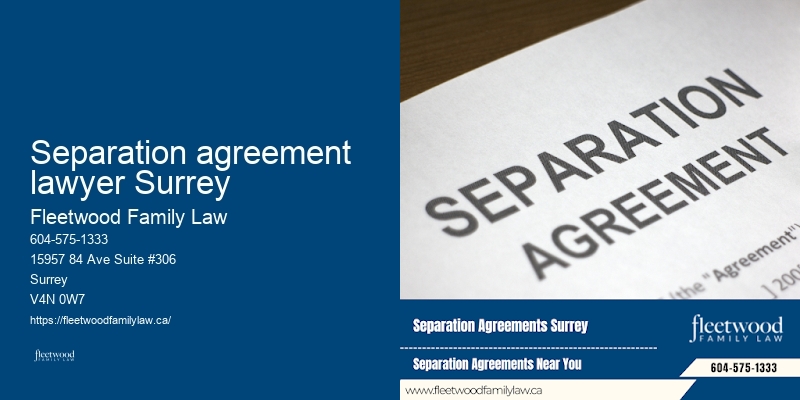 Separation agreement lawyer Surrey