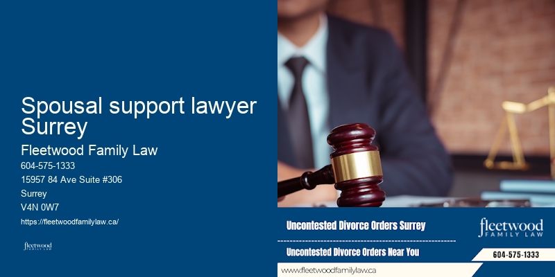 Spousal support lawyer Surrey