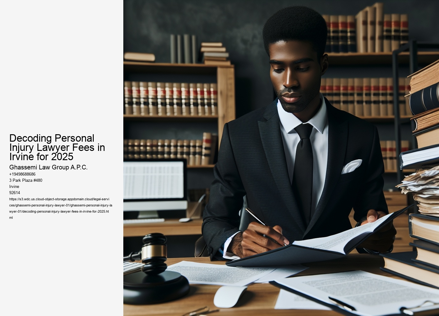 Decoding Personal Injury Lawyer Fees in Irvine for 2025