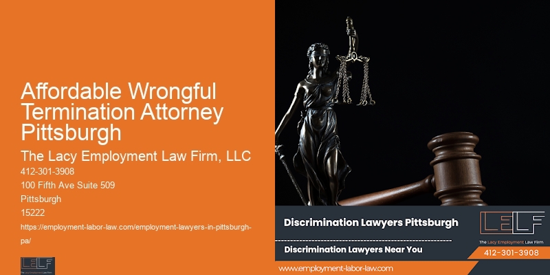 Affordable Wrongful Termination Attorney Pittsburgh Workplace Harassment Resources
